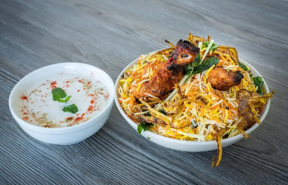 Aromatic lamb biryani in Edmonton, AB