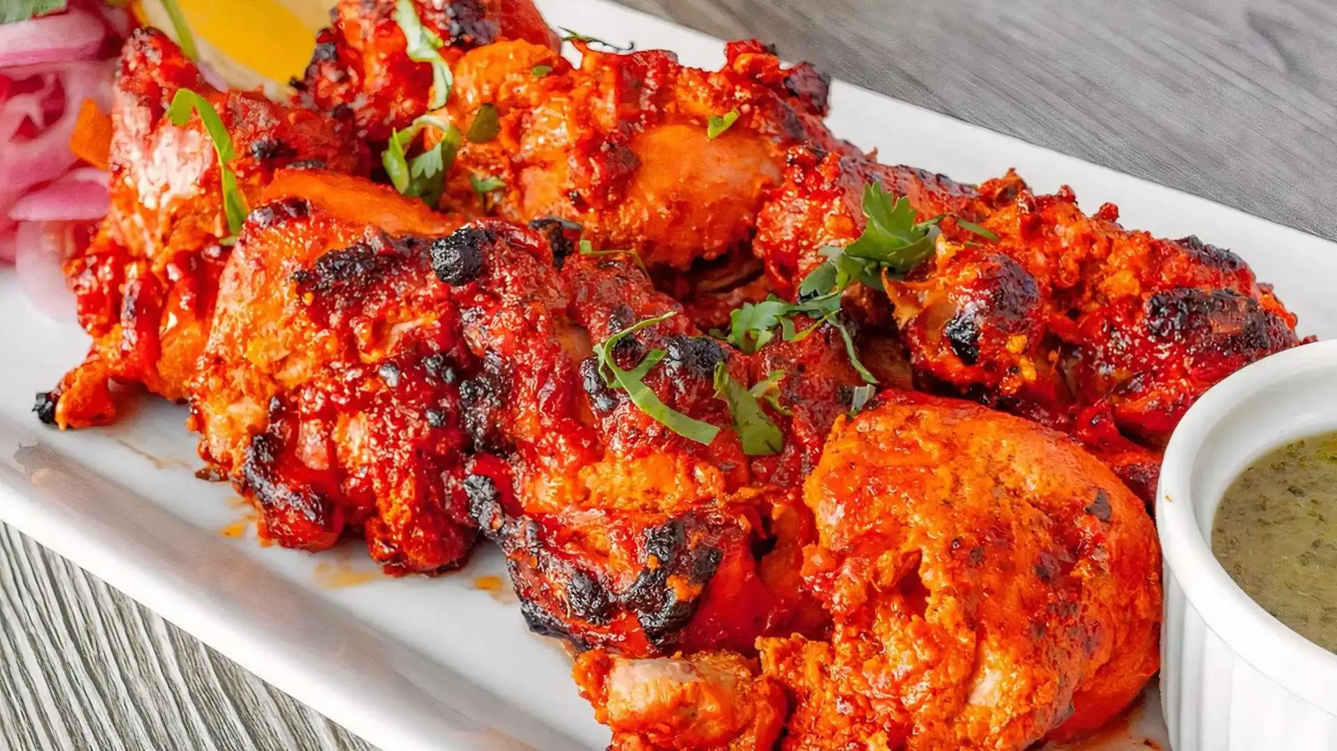 Delicious Chicken Tikka dish at Chef's Butter Chicken in Edmonton, AB